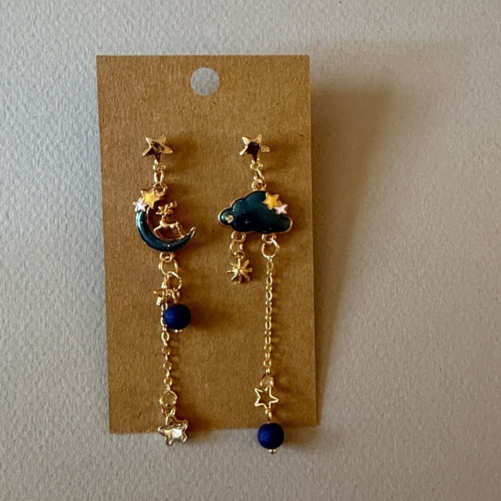 Celestial Moon & Cloud Dangle A1629 - image 3